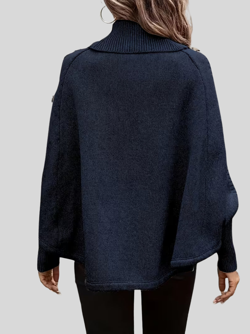 Nella | Maglione a Coste Collo Alto
