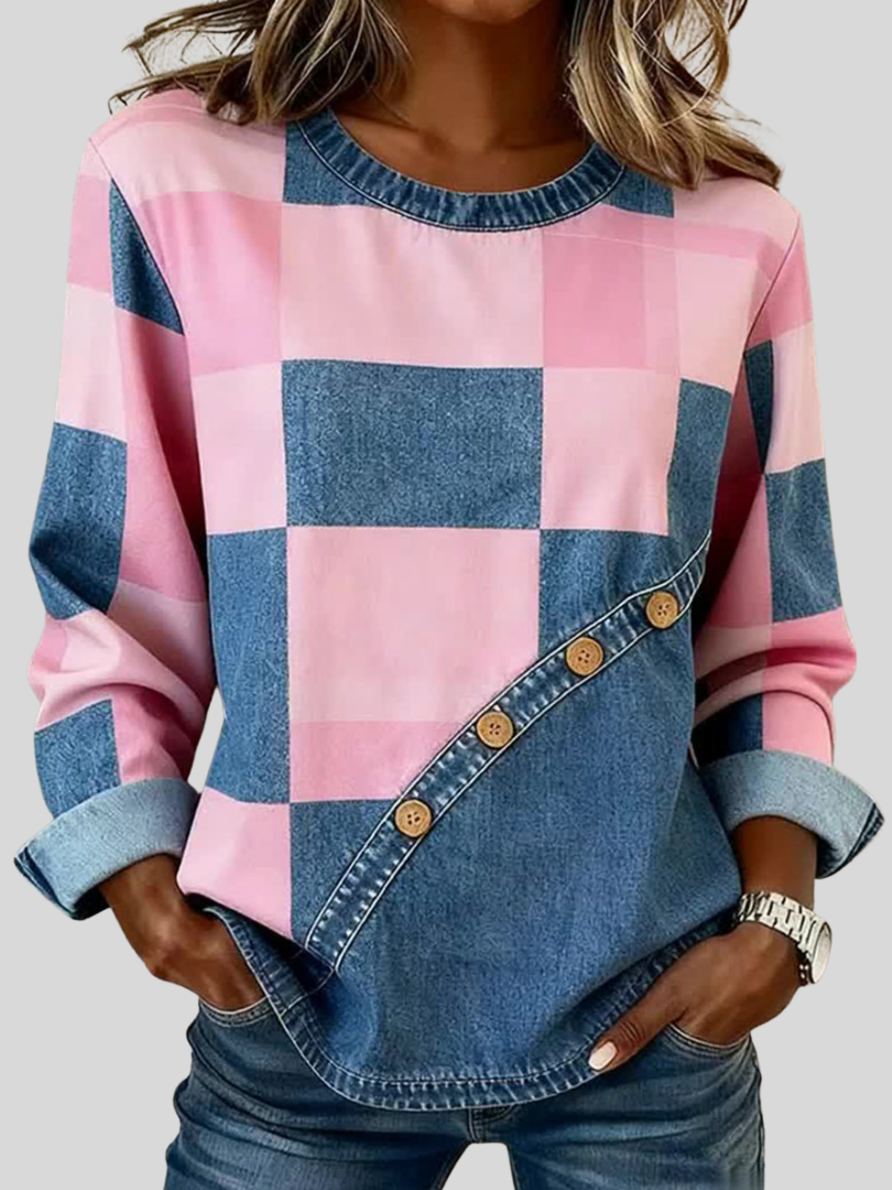 Tosca | Felpa Patchwork Artistica, Multicolore