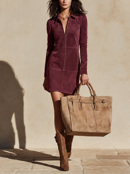 Eugenia 3 | Abito Mini in Suede