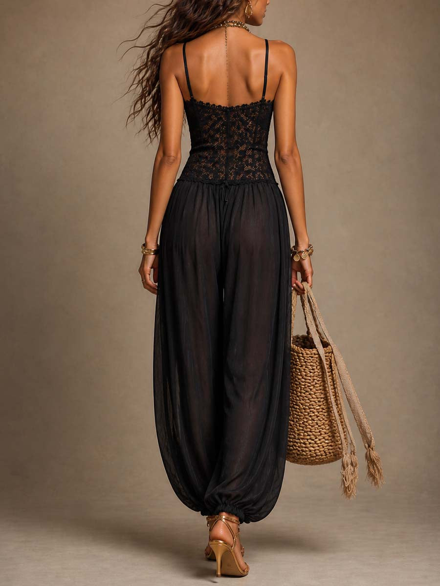 Beatrice | Tuta Harem in Pizzo e Chiffon