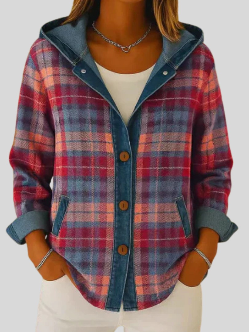 Cornelia | Camicia-Giacca a Quadri con Cappuccio