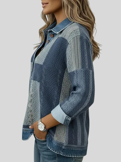 Lia | Felpa Color-Block Stampata