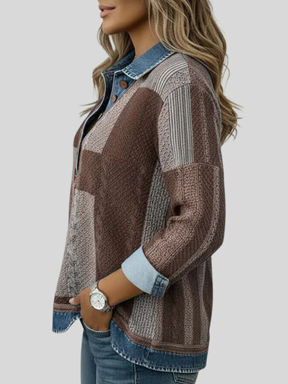 Lia | Felpa Color-Block Stampata