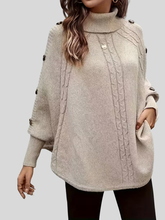 Nella | Maglione a Coste Collo Alto