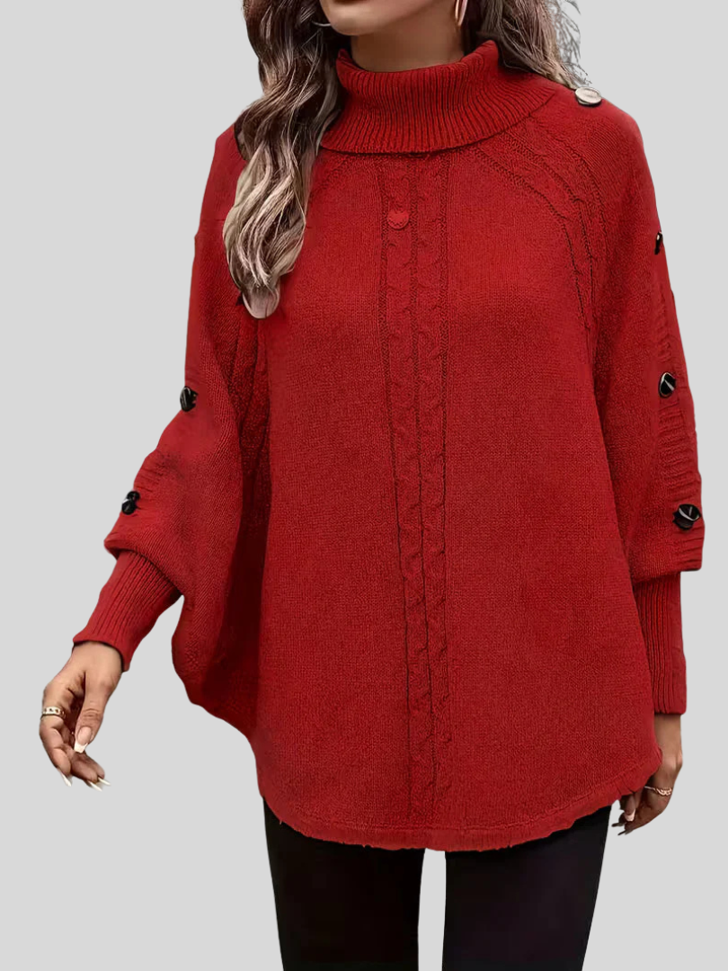 Nella | Maglione a Coste Collo Alto