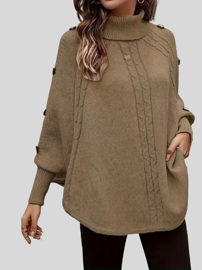 Nella | Maglione a Coste Collo Alto