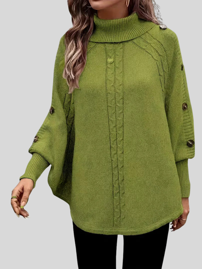 Nella | Maglione a Coste Collo Alto