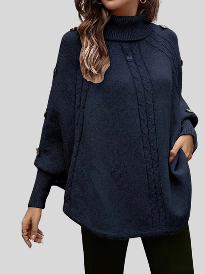 Nella | Maglione a Coste Collo Alto