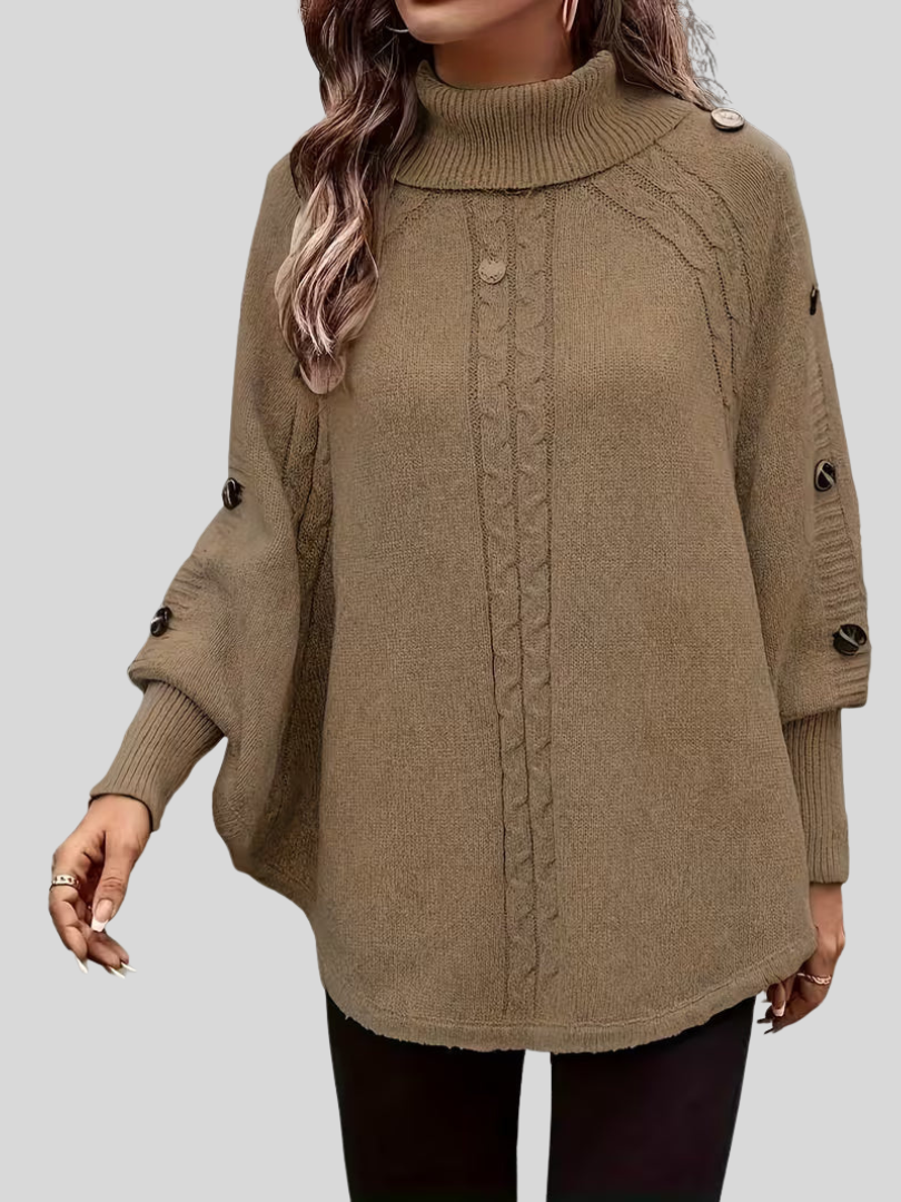 Nella | Maglione a Coste Collo Alto