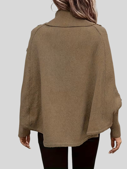 Nella | Maglione a Coste Collo Alto