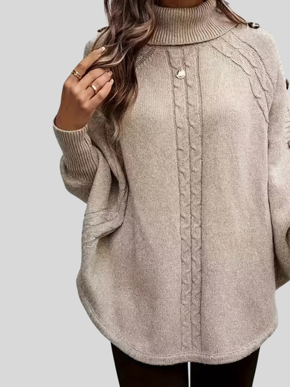 Nella | Maglione a Coste Collo Alto