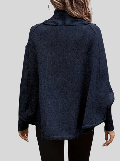 Nella | Maglione a Coste Collo Alto