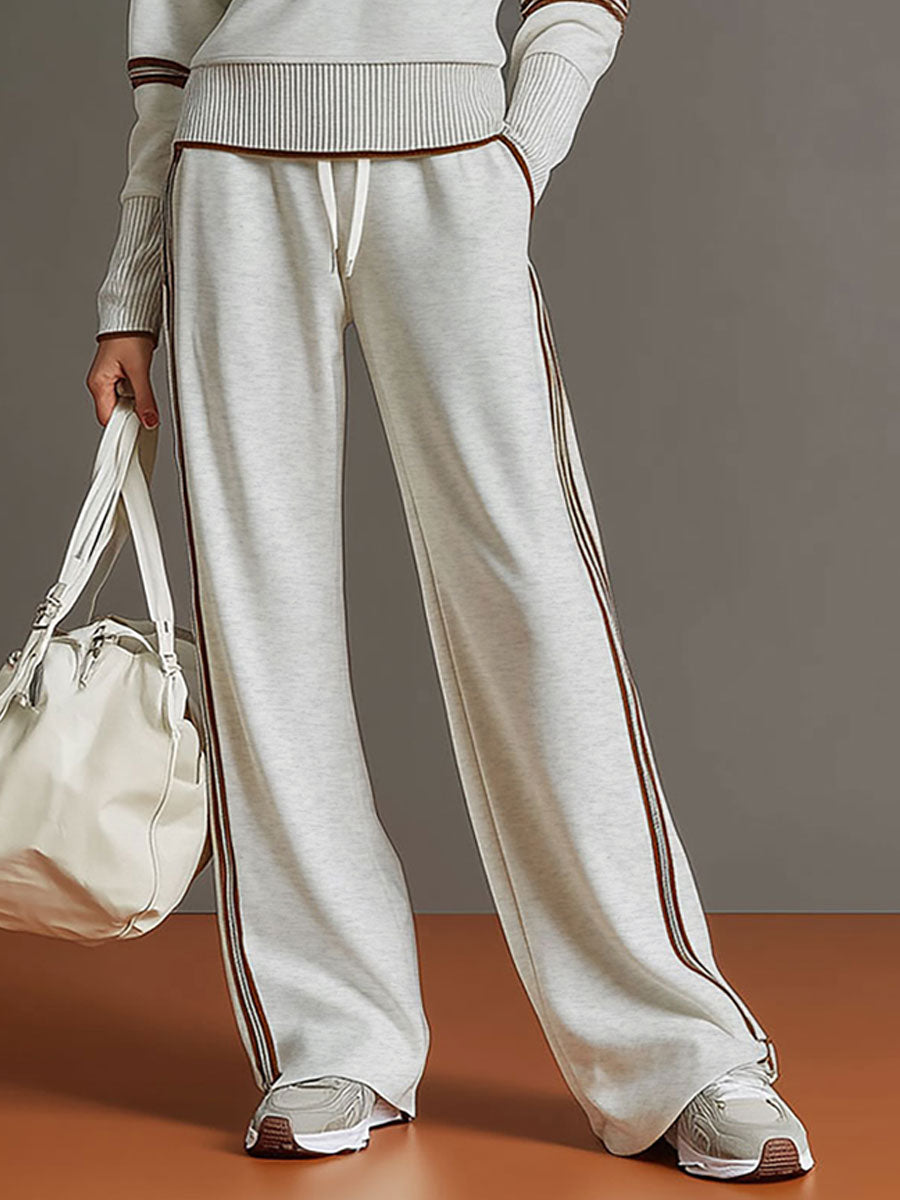 Marietta | Completo Coordinato con Mezza Zip e Righe Laterali a Contrasto