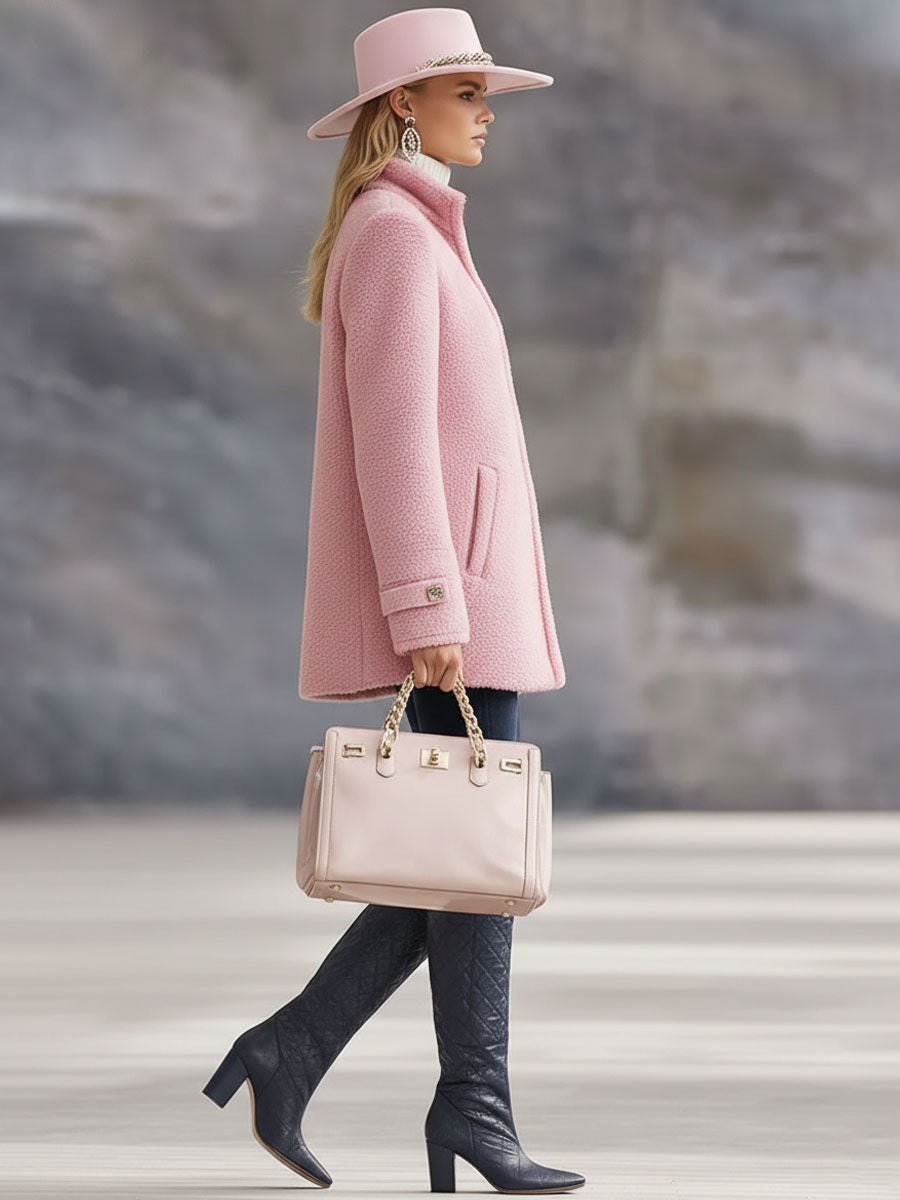 Rosalba | Giacca in pile con collo alto e zip