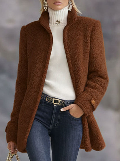 Rosalba | Giacca in pile con collo alto e zip