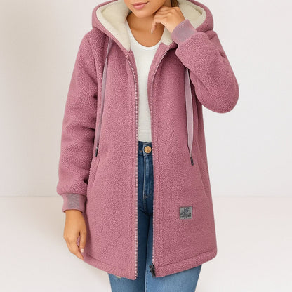 Marcellina — Giacca Lunga con Cappuccio e Zip
