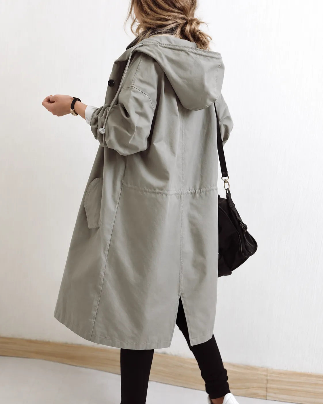 Mafalda — Cappotto Oversize con Cappuccio e Bottoni
