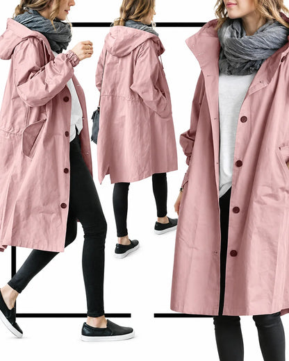 Mafalda — Cappotto Oversize con Cappuccio e Bottoni