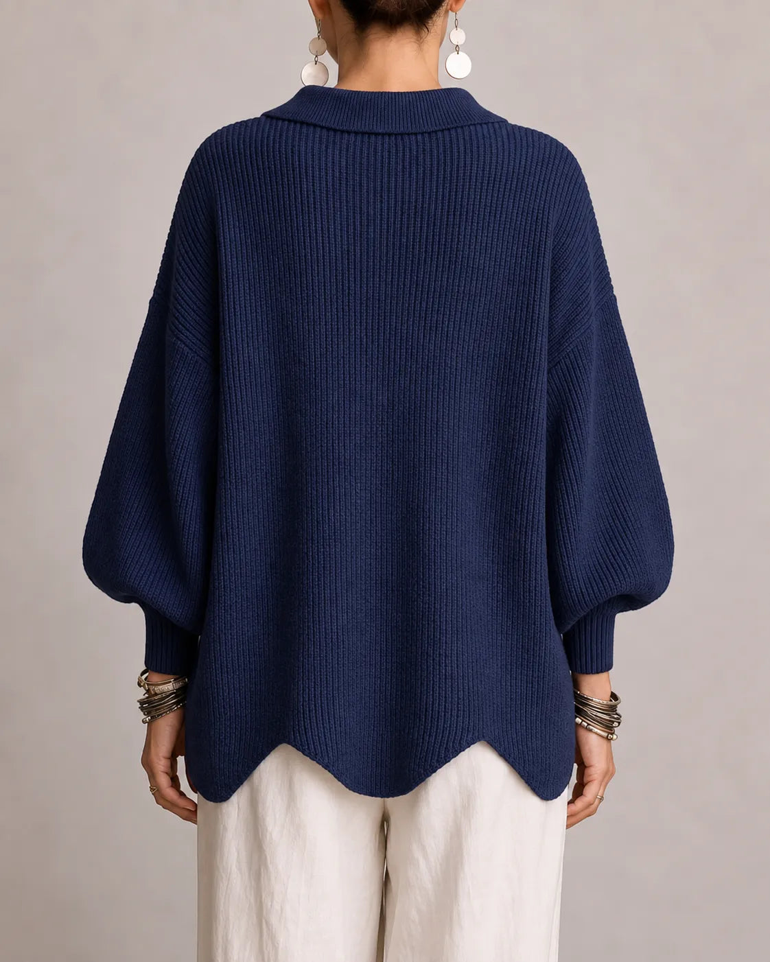 Elara | Cardigan Oversize in Maglia con Bottoni Dorati