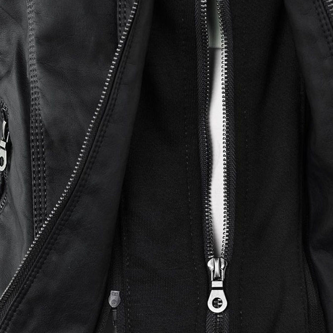 Calista — Giacca Biker con Cappuccio e Tasche con Zip