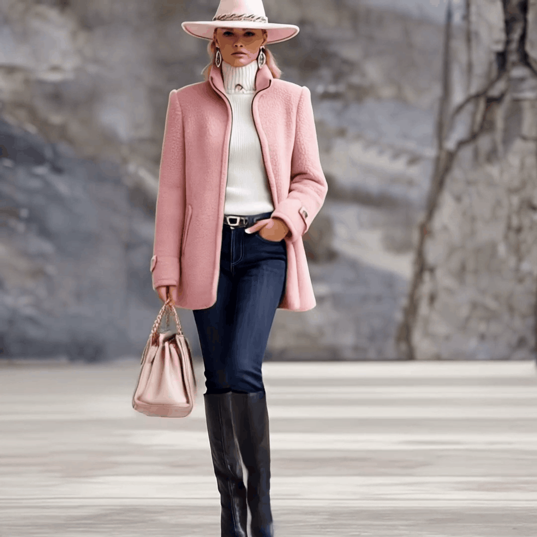 Rosalba | Giacca in pile con collo alto e zip