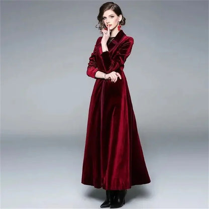 Serafina | Cappotto aperto in velluto con revers
