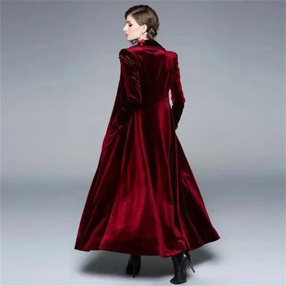 Serafina | Cappotto aperto in velluto con revers