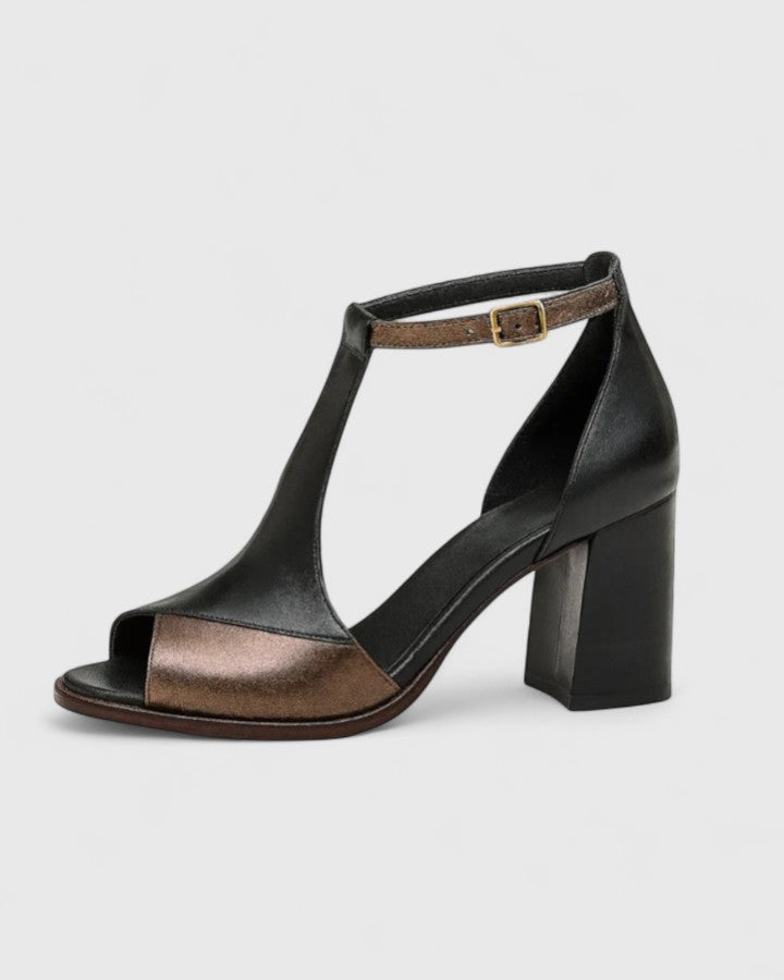 Yasmin | Sandalo con Tacco e Cinturino alla Caviglia, Nero