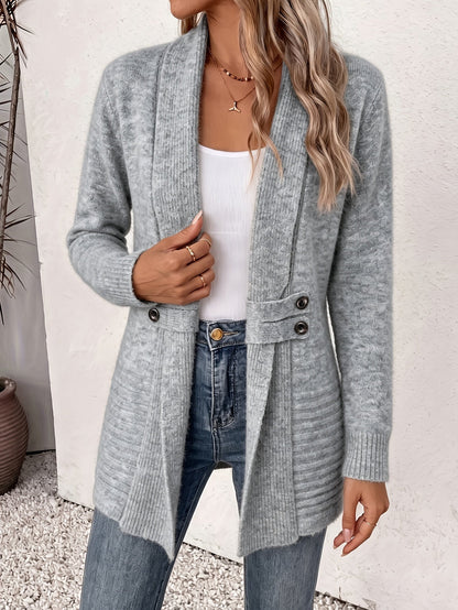 Elodia | Cardigan midi con doppia fila di bottoni