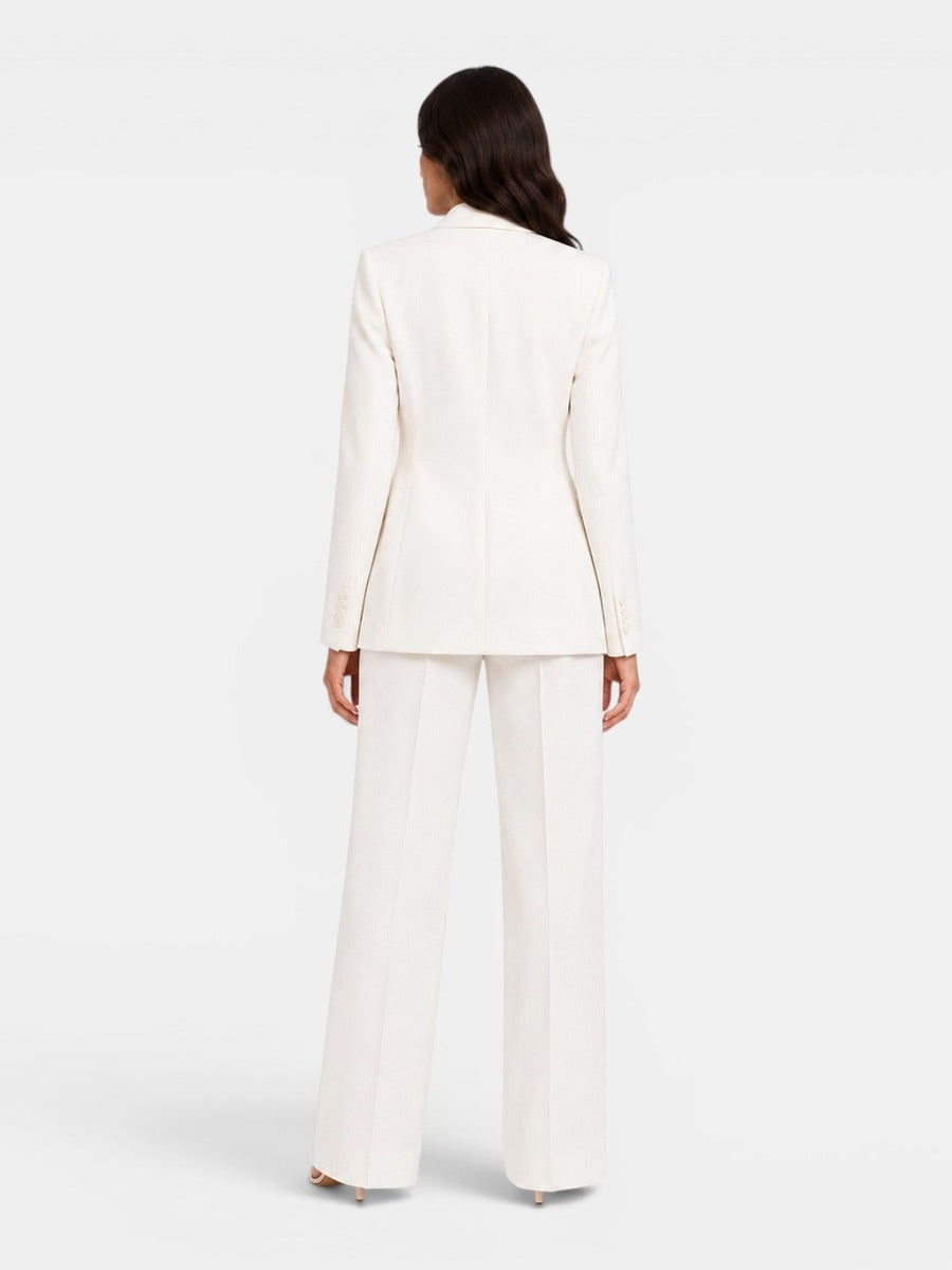 Clorinda, completo blazer e pantaloni larghi, dettaglio