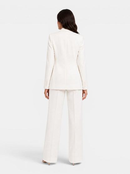 Clorinda, completo blazer e pantaloni larghi, dettaglio