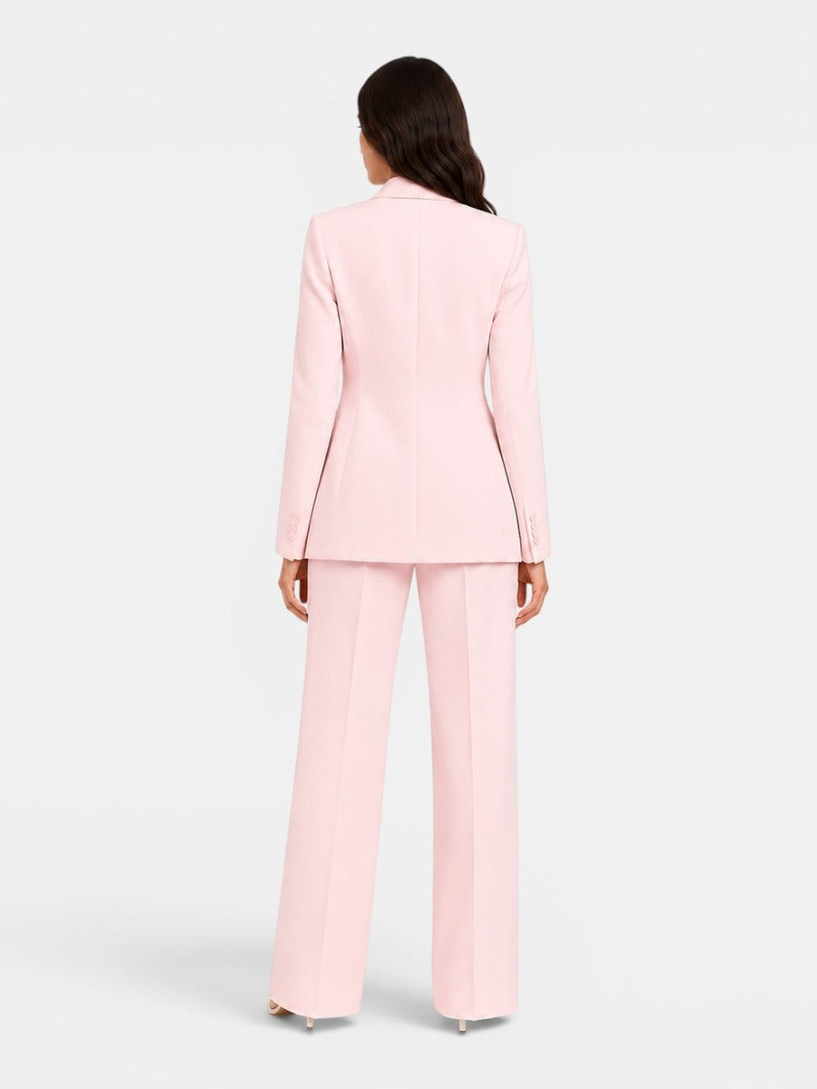 Clorinda, completo blazer e pantaloni larghi, dettaglio
