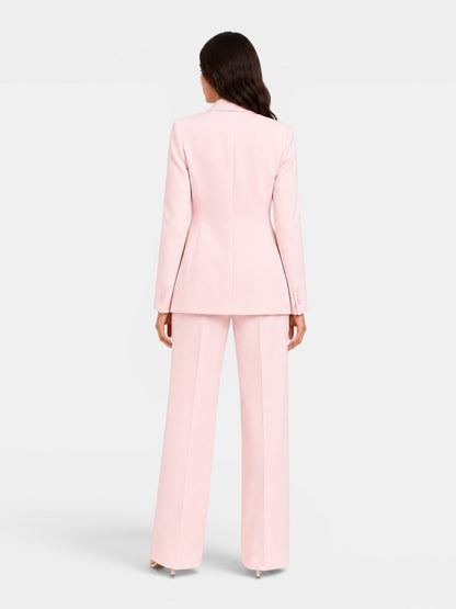 Clorinda, completo blazer e pantaloni larghi, dettaglio