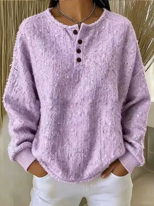 Edda | Maglia Henley in Filato Melange