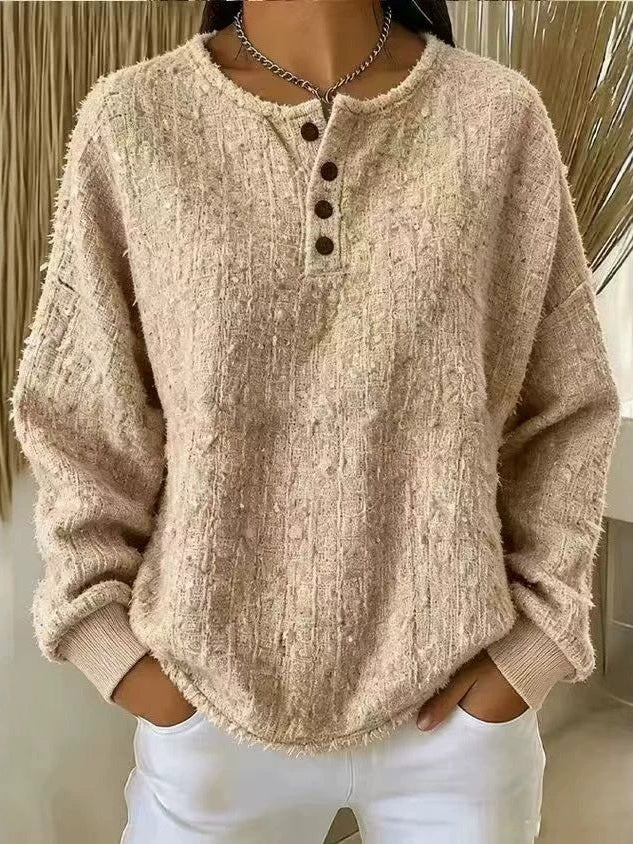 Edda | Maglia Henley in Filato Melange