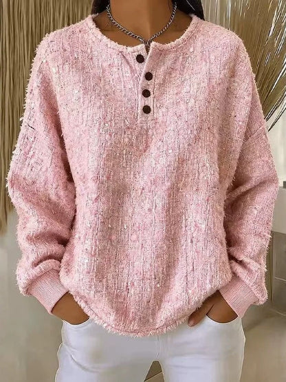 Edda | Maglia Henley in Filato Melange