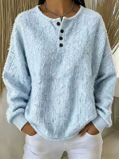 Edda | Maglia Henley in Filato Melange
