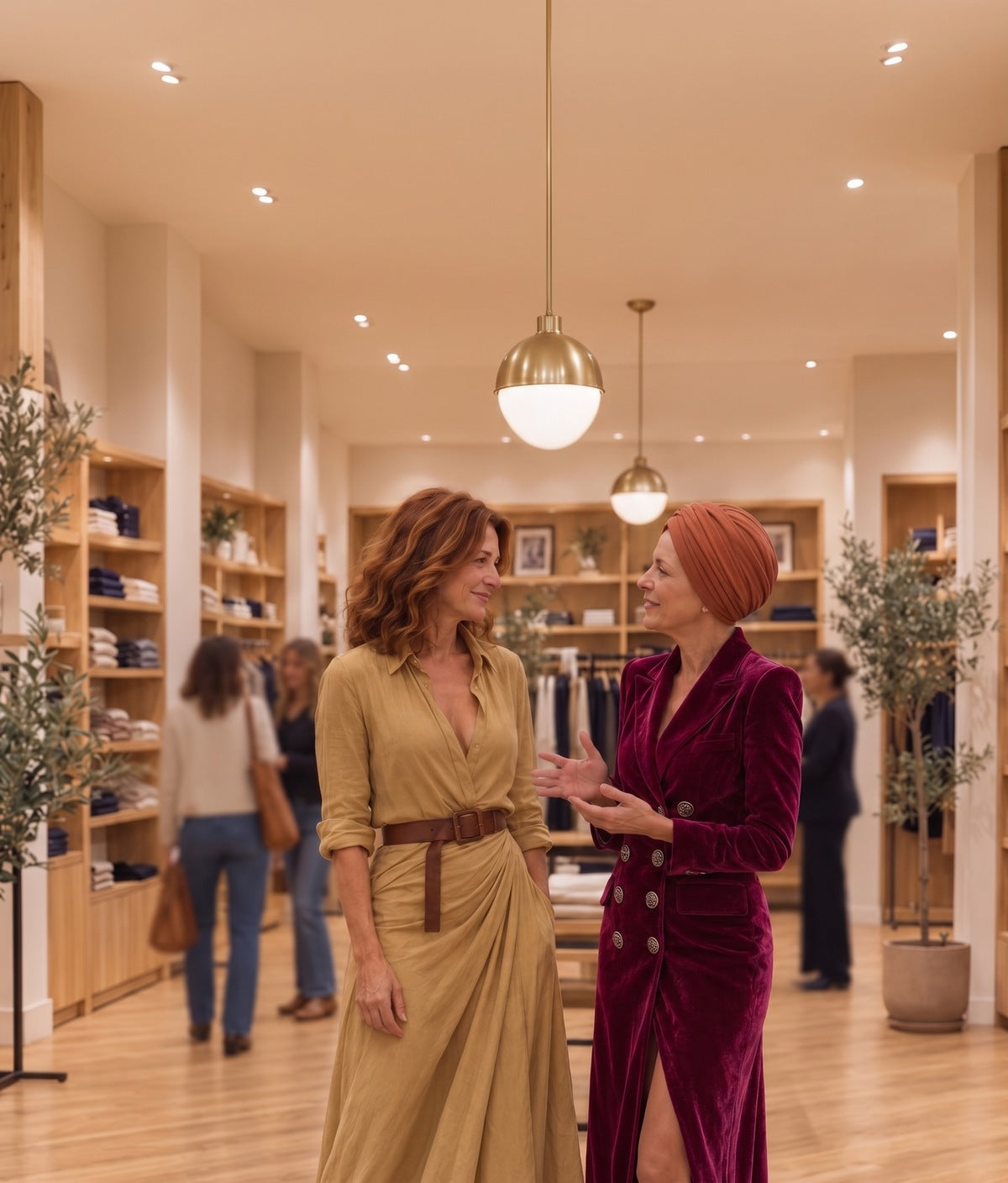 Elena e Valentina parlano in boutique, La Forma del Gesto