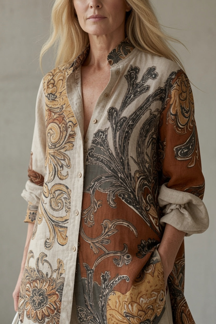 Tatiana | Completo con Camicia Stampata e Pantalone
