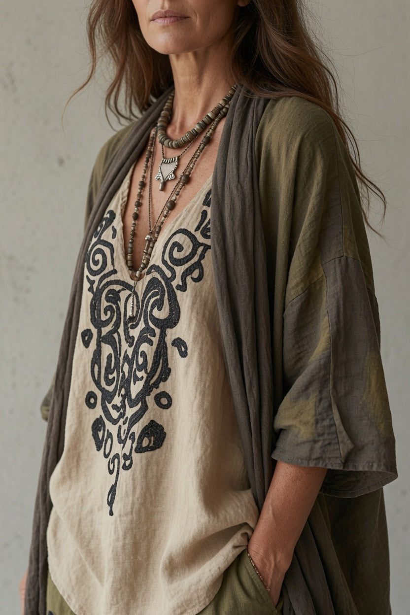 Tosca | Completo Tre Pezzi con Pantaloni Sarouel e Gilet