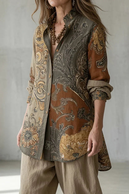 Tatiana | Completo con Camicia Stampata e Pantalone