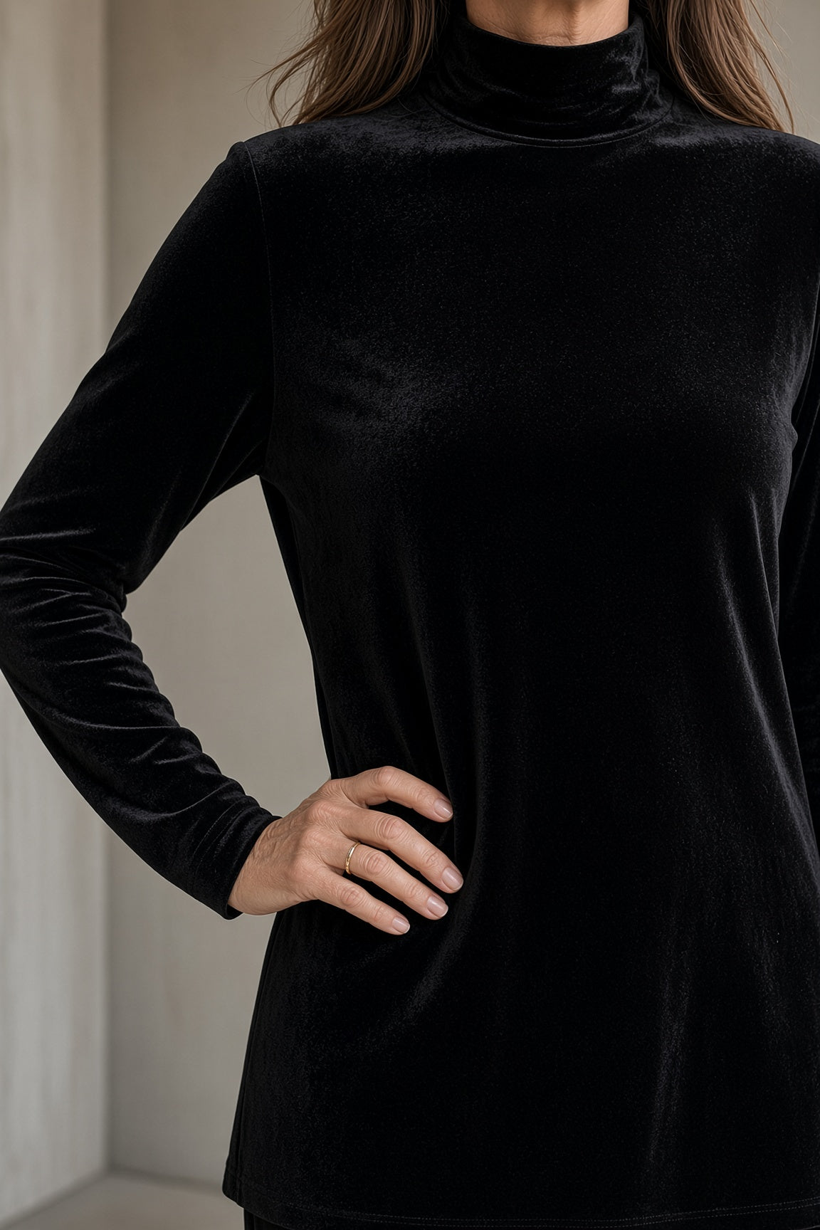 Nerina | Completo in Velluto con Dolcevita e Pantaloni