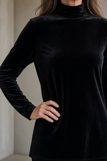 Nerina | Completo in Velluto con Dolcevita e Pantaloni