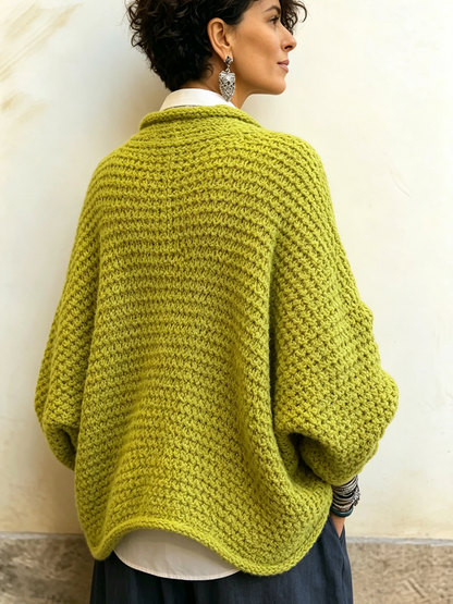 Celia | Maglia Incrociata con Scollo a V e Maniche a Pipistrello