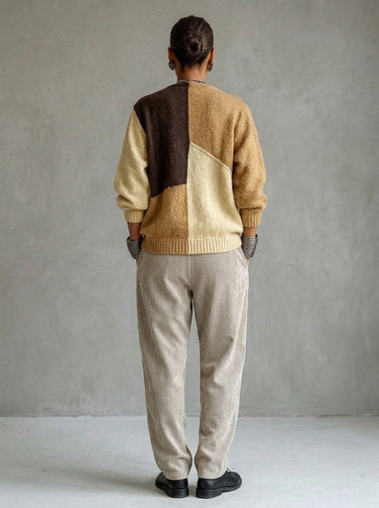 Tarsilla — cardigan color-block in maglia, vista posteriore