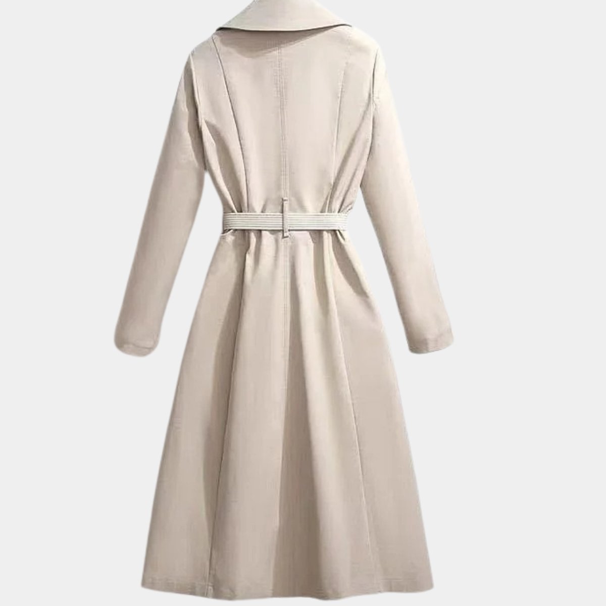 Clarice, Trench Midi con Cintura e Revers