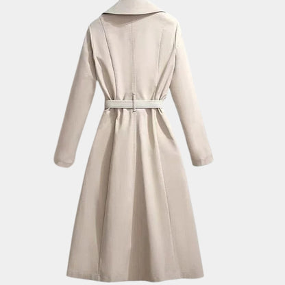Clarice, Trench Midi con Cintura e Revers