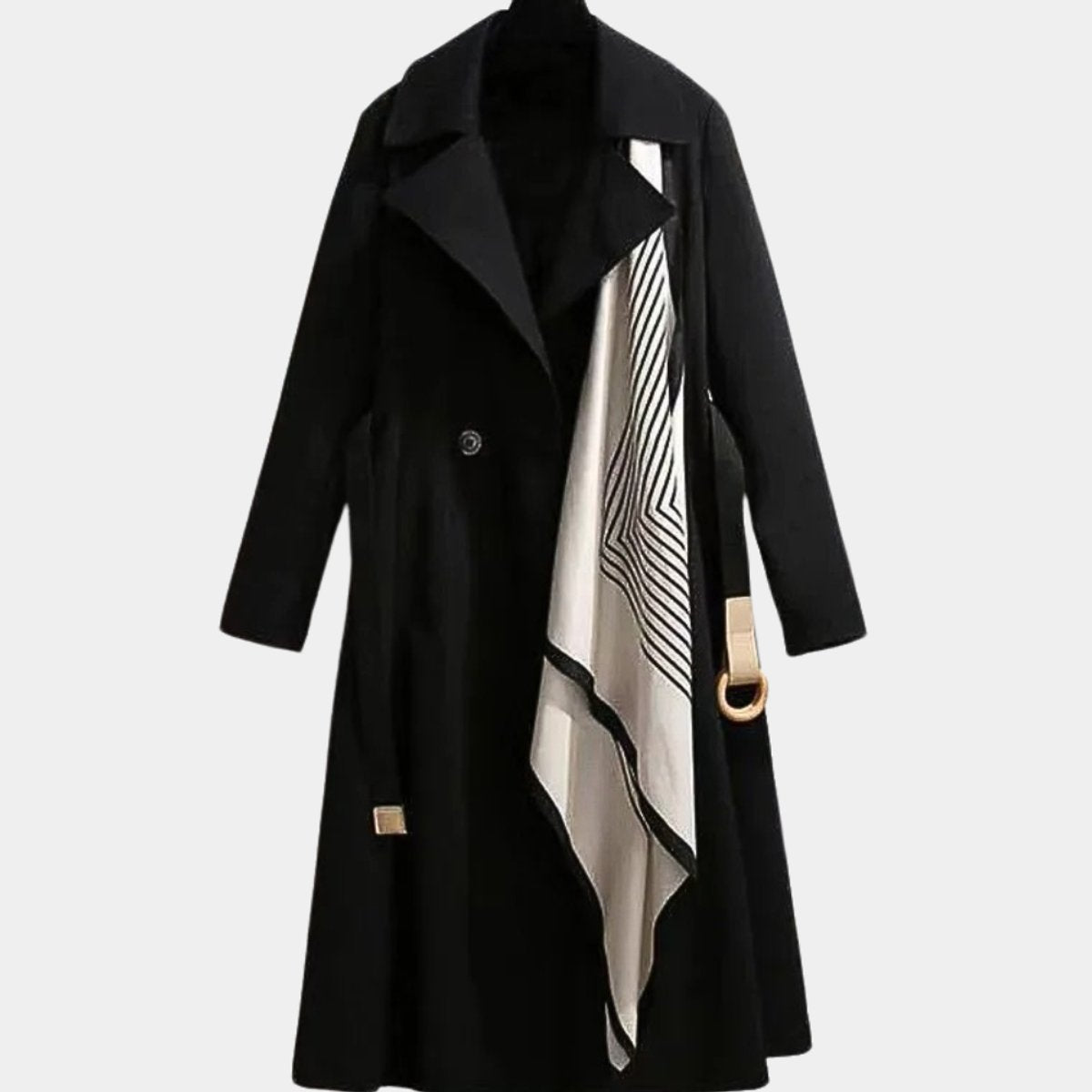Clarice, Trench Midi con Cintura e Revers