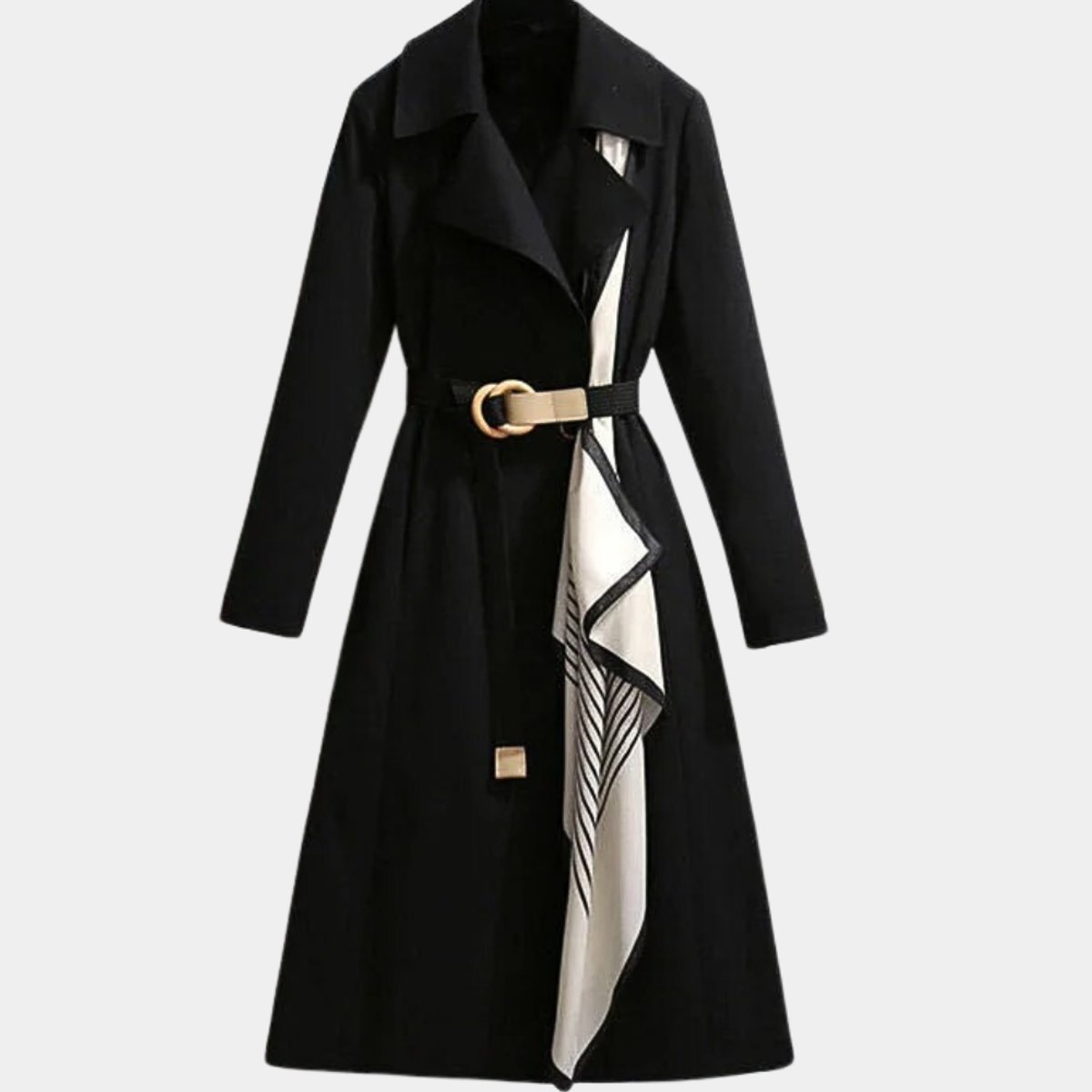 Clarice, Trench Midi con Cintura e Revers