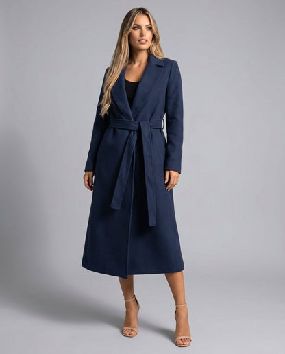 Giuseppina, Cappotto Lungo con Revers e Cintura